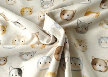 Carlo Hilco French Terry brushed with cat heads